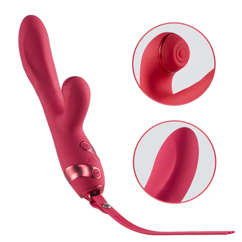 Vibromasseur 4 en 1 10 impulsions 10 vibrations avec fouet SM