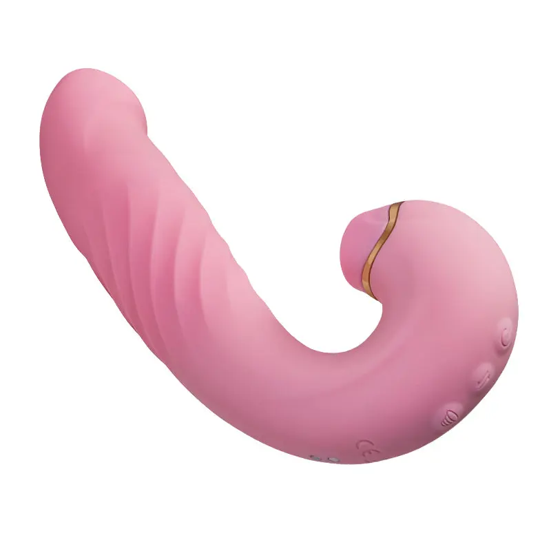 Vibromasseur rose féminin 10 succion 10 vibration 3 va-et-vient