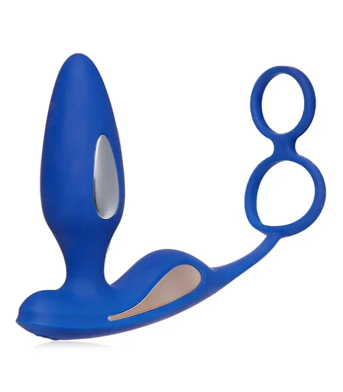 Viromasseur Prostate+Cockring 2 En 1 9 Vibrations 5 Chocs Electriques