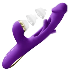 G-pro 3 Ultra - Vibrateur innovant pour le point G avec manchons en silicone remplaçables pour les fonctions de tapotement, de succion, de chatouillement et de léchage