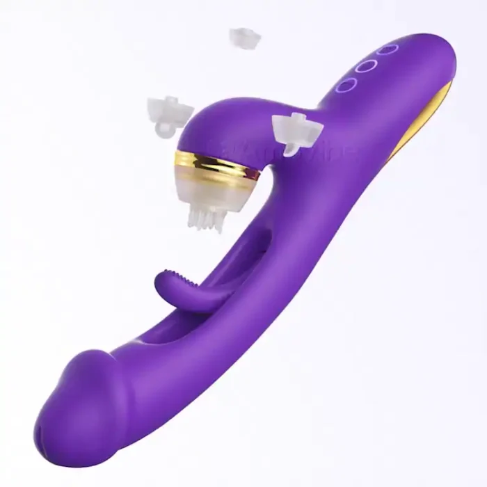 G-pro 3 Ultra - Vibrateur innovant pour le point G avec manchons en silicone remplaçables pour les fonctions de tapotement, de succion, de chatouillement et de léchage