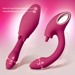 Quasar - Vibromasseur point G avec lèche-clitoris à 2 langues