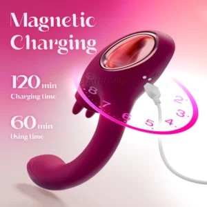 Quasar - Vibromasseur point G avec lèche-clitoris à 2 langues