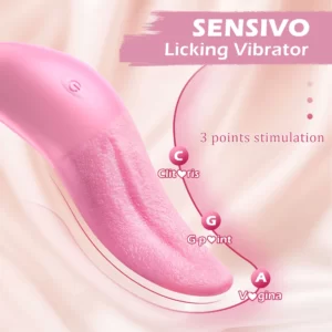 Hansley - Stimulateur de Langue Avec 10 Modes de Vibration