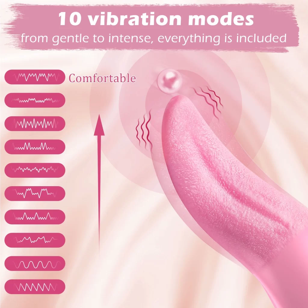 Hansley - Stimulateur de Langue Avec 10 Modes de Vibration