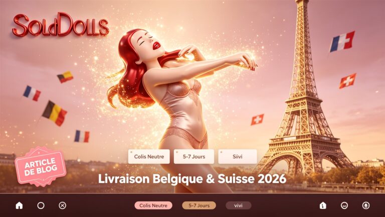 Poupée sexuelle Belgique et Suisse : guide livraison 2026