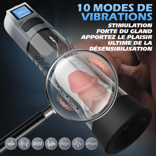 10 pompes à pénis vibrantes et 6 pompes à vide pour pénis masculin