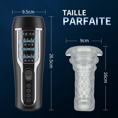 66 Rouleaux de Massage Va-et-vient Vibration Masturbateur Cup