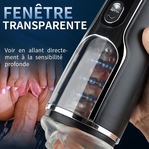 66 Rouleaux de Massage Va-et-vient Vibration Masturbateur Cup