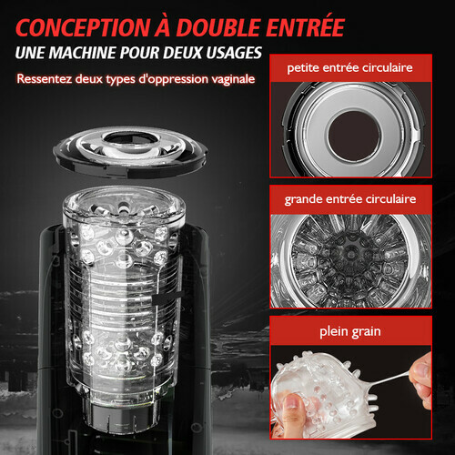 7 Va-et-vient 7 Rotations Masturbateur pour homme avec ventouse