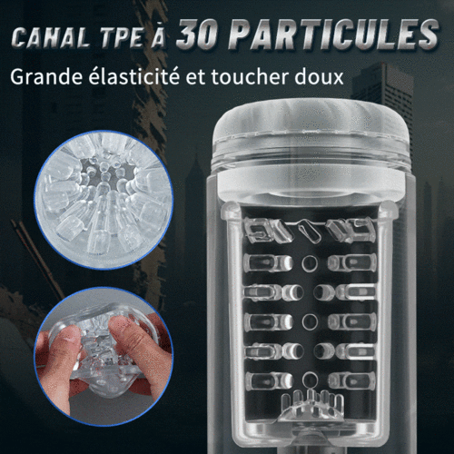 9 Masturbateur rotatif & poussant & aspirant Cup Mâle Hommes Jouets sexuels