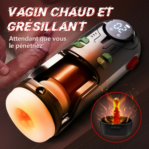 9 Poussée Vibrant Chauffage Masturbateur Cup