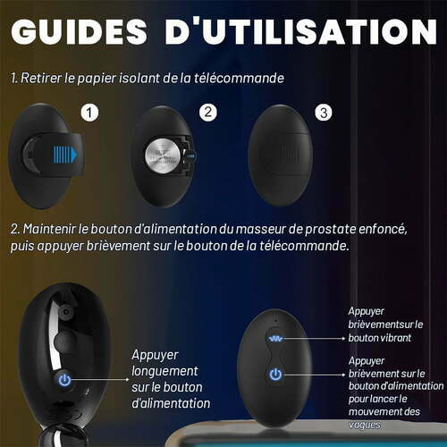 Aladdin 10 Ondulations 10 Vibrations Stimulation de la Prostate Pour Débutant Anal toy