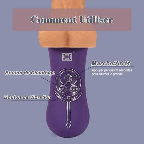 Allovers - Gode dildo réaliste 3 en 1 avec 6 modes télescopiques et 10 modes de vibration, Avirobta