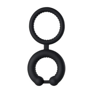Anneau double pour pénis et hodenring en Silikon Lila