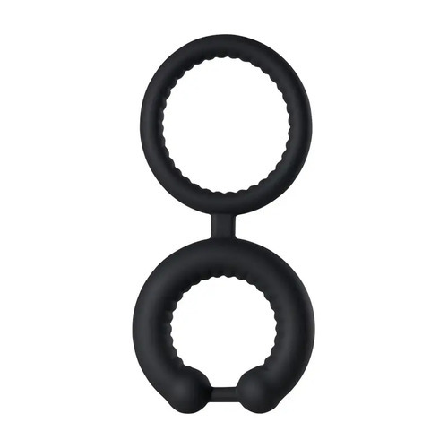 Anneau double pour pénis et hodenring en Silikon Lila