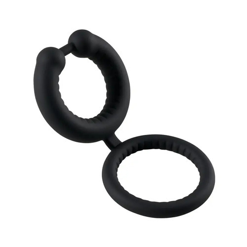 Anneau double pour pénis et hodenring en Silikon Lila