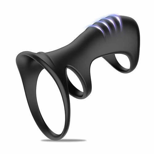 Anneaux de pénis Triple Cock Ring pour testicules, couleur noire, Moruioy