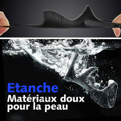 Anneaux de pénis Triple Cock Ring pour testicules, couleur noire, Moruioy