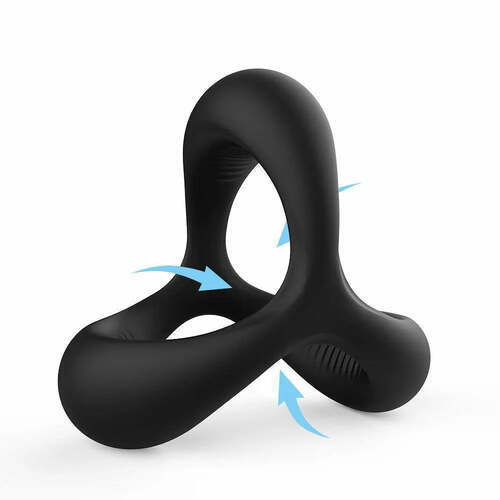 Ava - Cockring Anneau de pénis avec 3 anneaux, S-HANDE