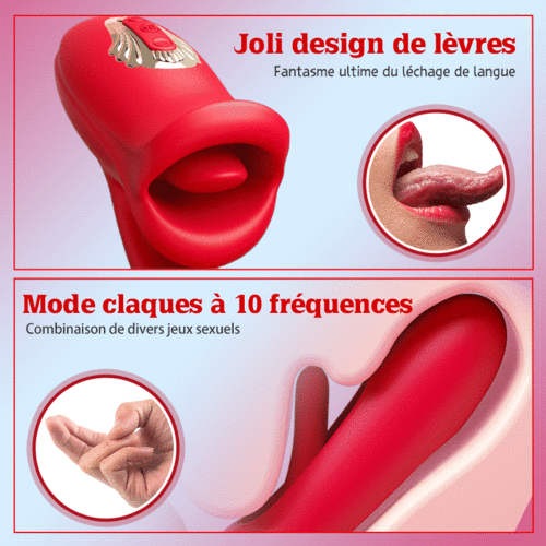 Bisou | vibromasseur pour femme G-Point-Slap avec design de langue