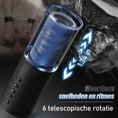 Bluesea 6 Masturbateur rotatif à poussée bidirectionnelle avec ventouse