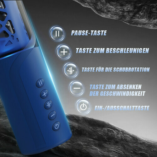 Bluesea 6 Masturbateur rotatif à poussée bidirectionnelle avec ventouse