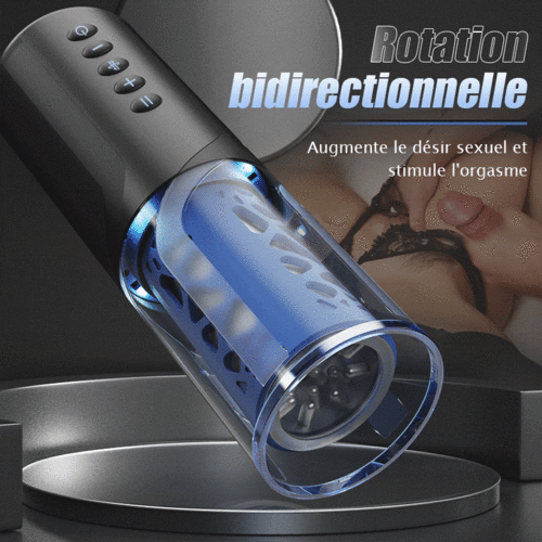 Bluesea 6 Masturbateur rotatif à poussée bidirectionnelle avec ventouse