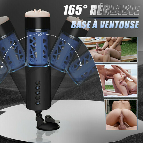 Bluesea 6 Masturbateur rotatif à poussée bidirectionnelle avec ventouse