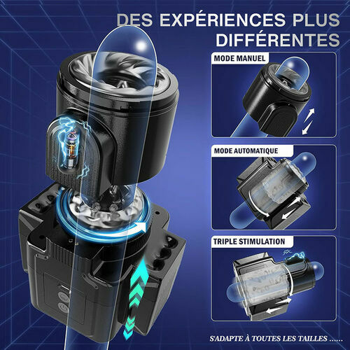 Caméra 3 EN 1 Masturbateur mâle multifonctionnel détachable