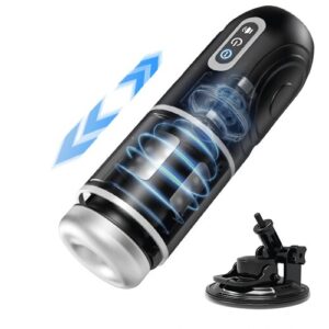Chainsaw - Coupe de masturbation HERO avec ventouse, 7 fréquences, télescopique + rotative