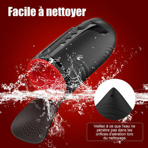 Chevalier-10 Vibration 5 Succion orale 3 Torsion Entraînement + Masturbation du gland