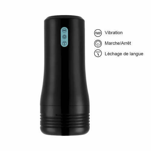 Chili Masturbateur cup avec 10 léchages de langue et 10 vibrations
