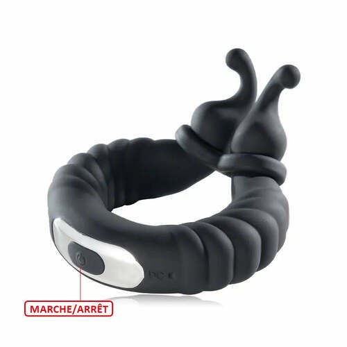 Cockring avec lapin vibromasseur, 10 vibrations