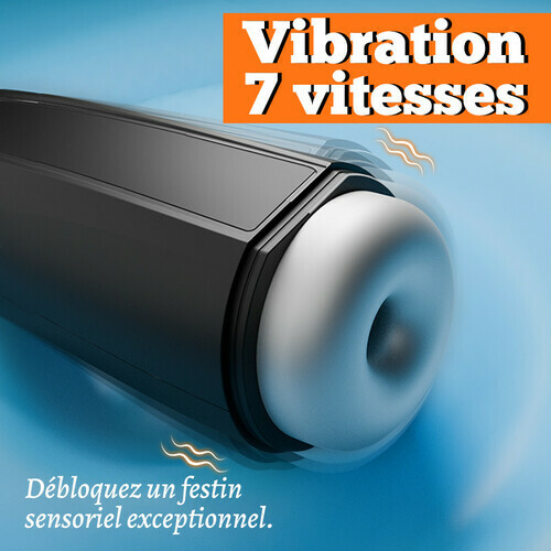 Coupe masturbatoire vibrante à aspiration électrique 2 en 1 avec 7 fréquences