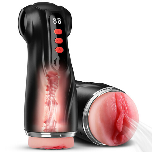 Daphne - Pompe à Penis avec 3 Manches Interchangeables, Chatte de Poche, 9 Modes de Succion & 9 Mod