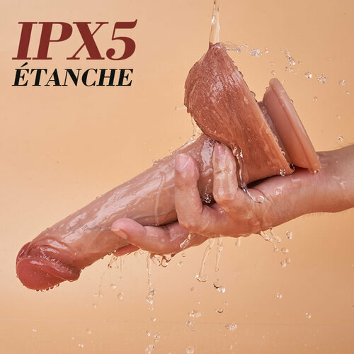 Dildo réaliste avec des vibrations de poussée plus longues et chauffantes, 10,04