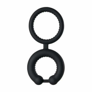 Doubles anneaux en silicone pour pénis et testicules