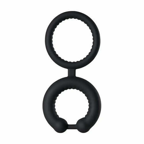 Doubles anneaux en silicone pour pénis et testicules