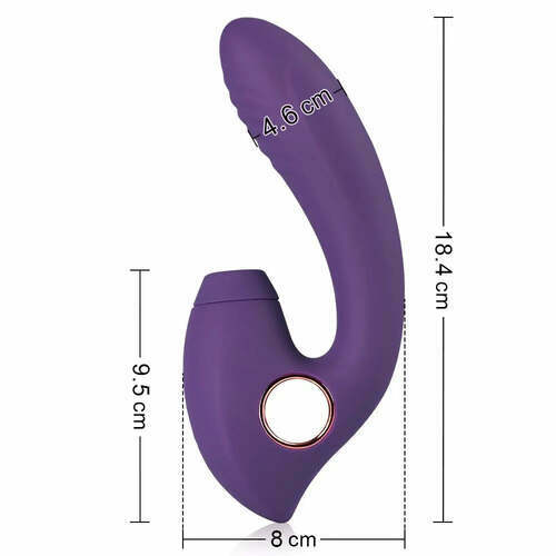 ELFE VIOLET Vibrateur du point G avec 10 suctions du clitoris, AIXIYA