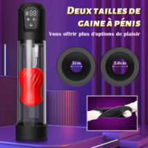 Expédition le 10 février Red lips-Pompe à pénis 7 succion 5 vibration, Avec 2 Gaines silicones interchangeables