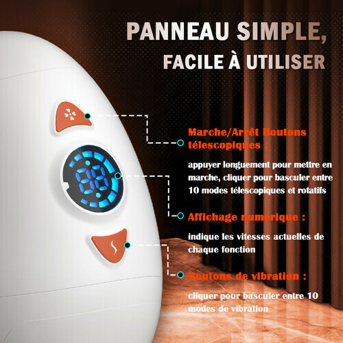 Explorer - Innovative Pleasure Masturbateur électrique à double entrée Massage des
