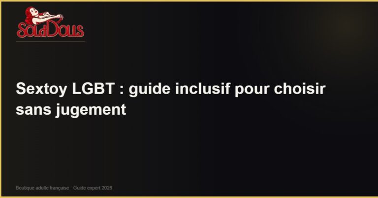 Sextoy LGBT : guide inclusif pour choisir sans jugement