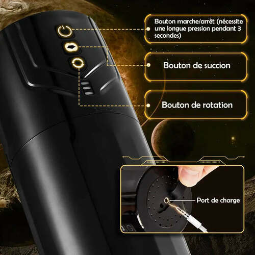 Galaxy Masturbateur Cup automatique avec 7 rotations et 7 succions