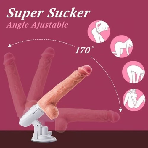 Gode extensible amoureux avec 8 mouvements de va-et-vient, vibrations, chauffage et rotation