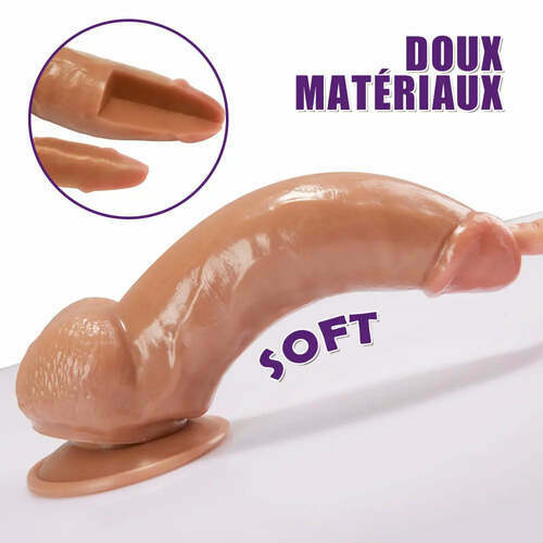 Gode réaliste anal de 22 cm avec ventouse