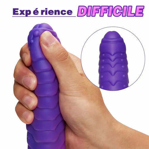 Gode réaliste chauffant changeant de couleur avec 5 vibrations et 3 mouvements de va-et-vient