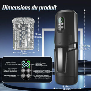 GripMax - Masturbateur mains libres pour hommes avec support à ventouse