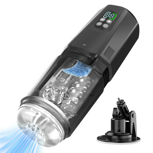 GripMax - Masturbateur mains libres pour hommes avec support à ventouse