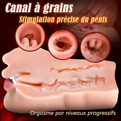 Jouet sexuel oral clitoridien à texture 3D Stroker 2 en 1 Pocket Pussy 0,8 kg